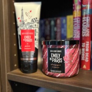 Emily in Paris bath and body candle/body lotion